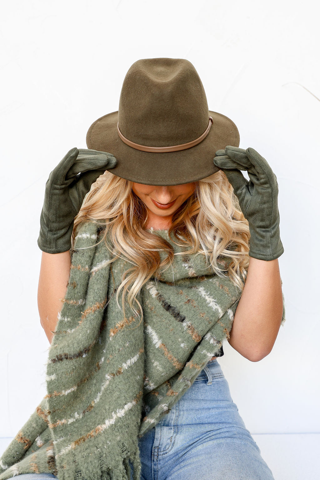 Khaki Soft Textured Scarf