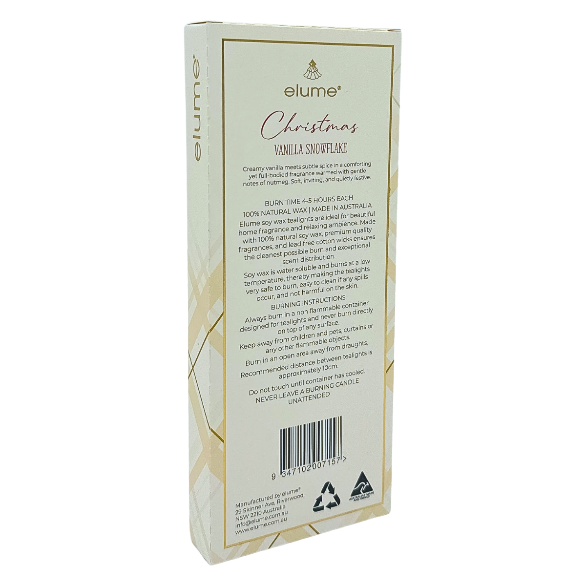 Tealights Vanilla Snowflake