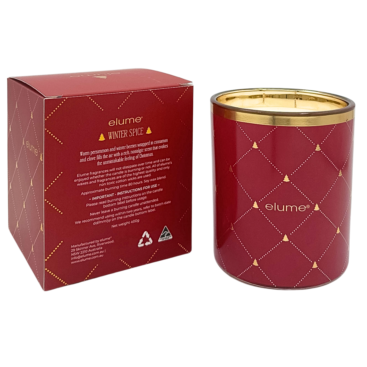 Christmas Winter Spice Soy Candle 400g