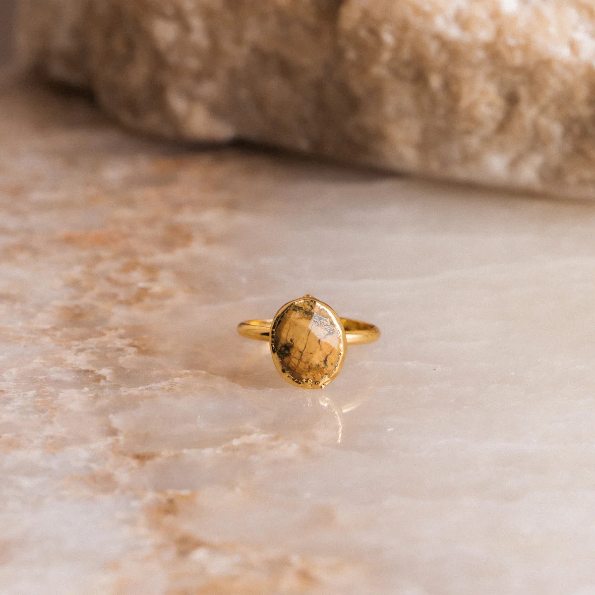 Saimi Faceted Stone Ring