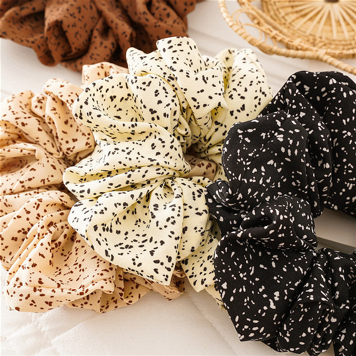 Indi Brown Beige Dotti Extra Large Scrunchie