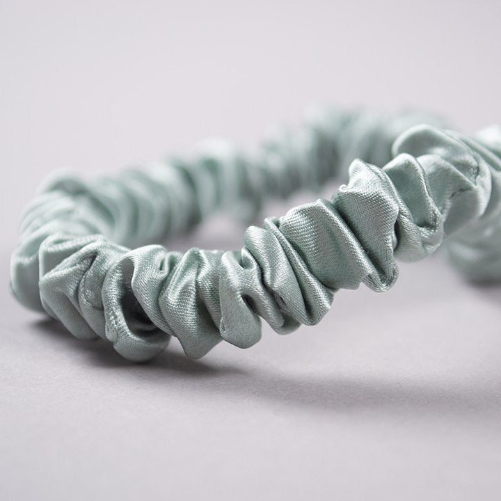Medium Mint Silk Scrunchie