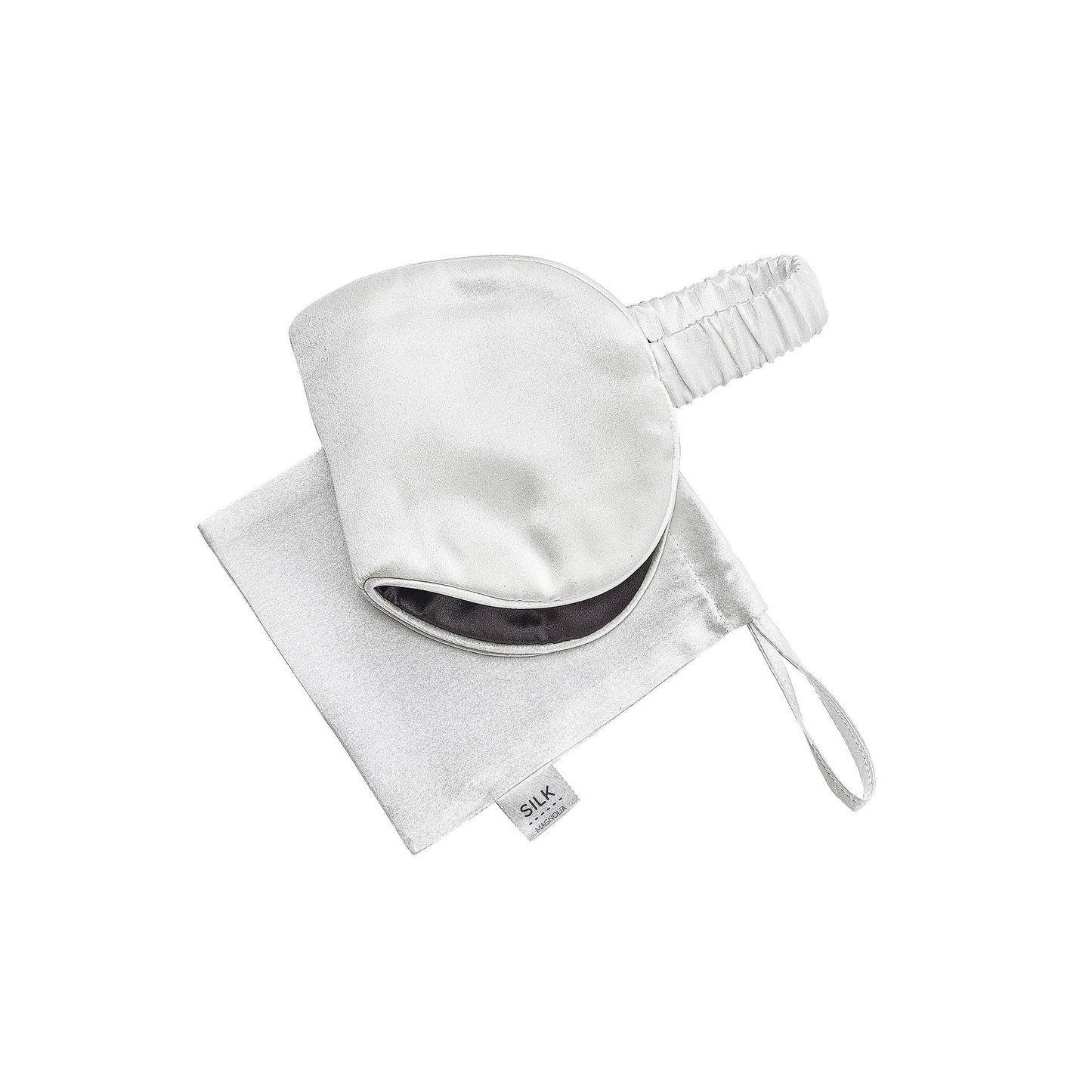 Silk Travel Eye Mask Arctic White