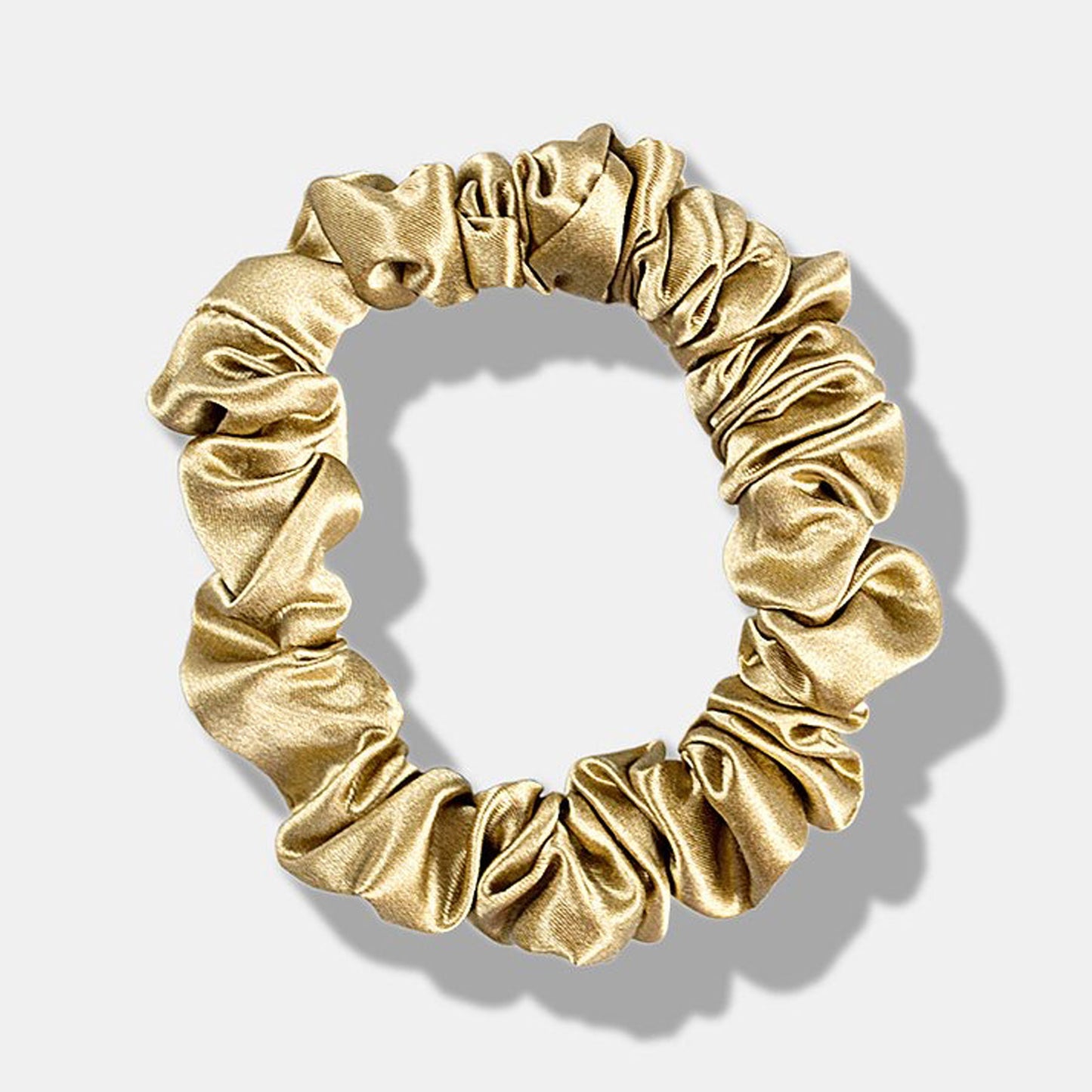 Medium Gold Silk Scrunchie