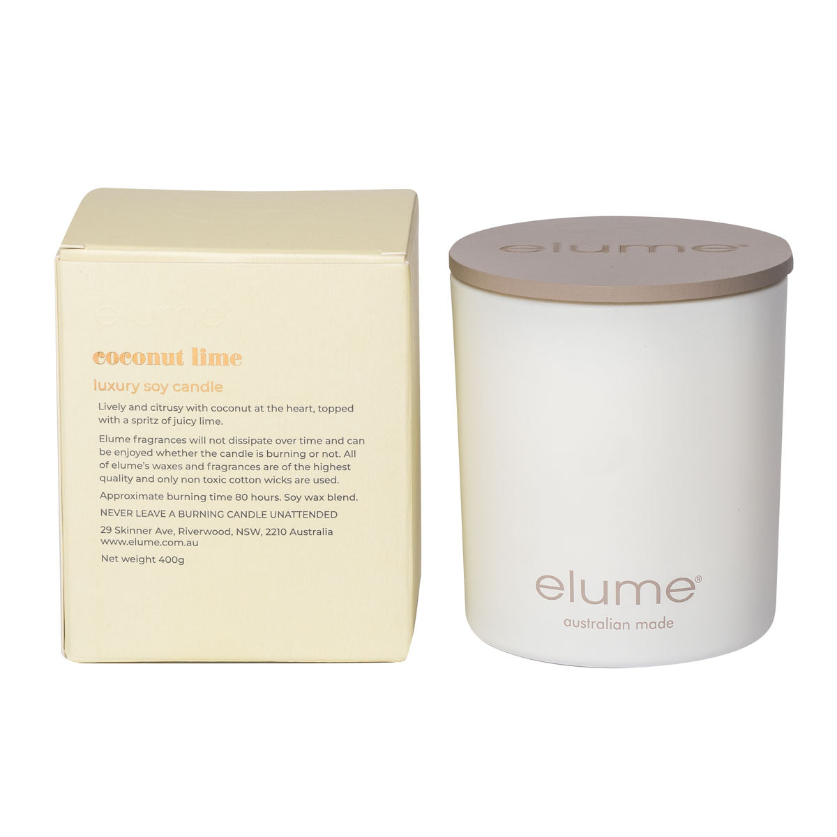 Coconut Lime : Elume Luxury Soy Candle