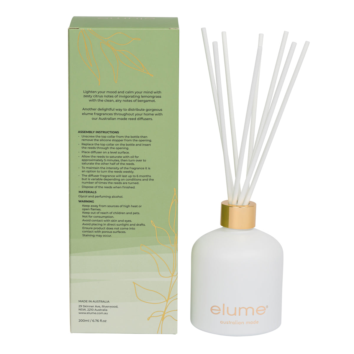 Lemongrass & Bergamot Reed Diffusers