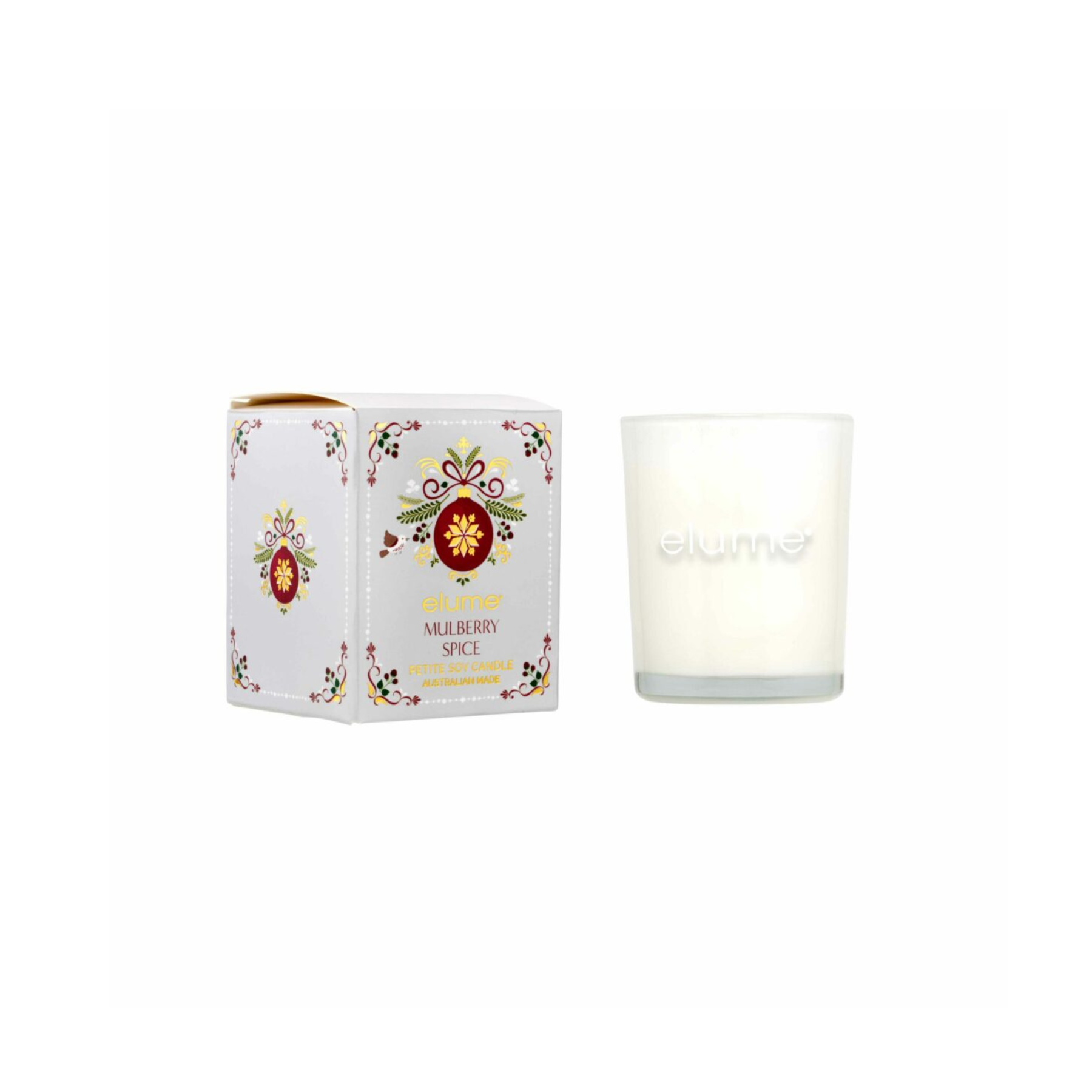 Elume Christmas Elegant Mulberry Spice Soy Candles