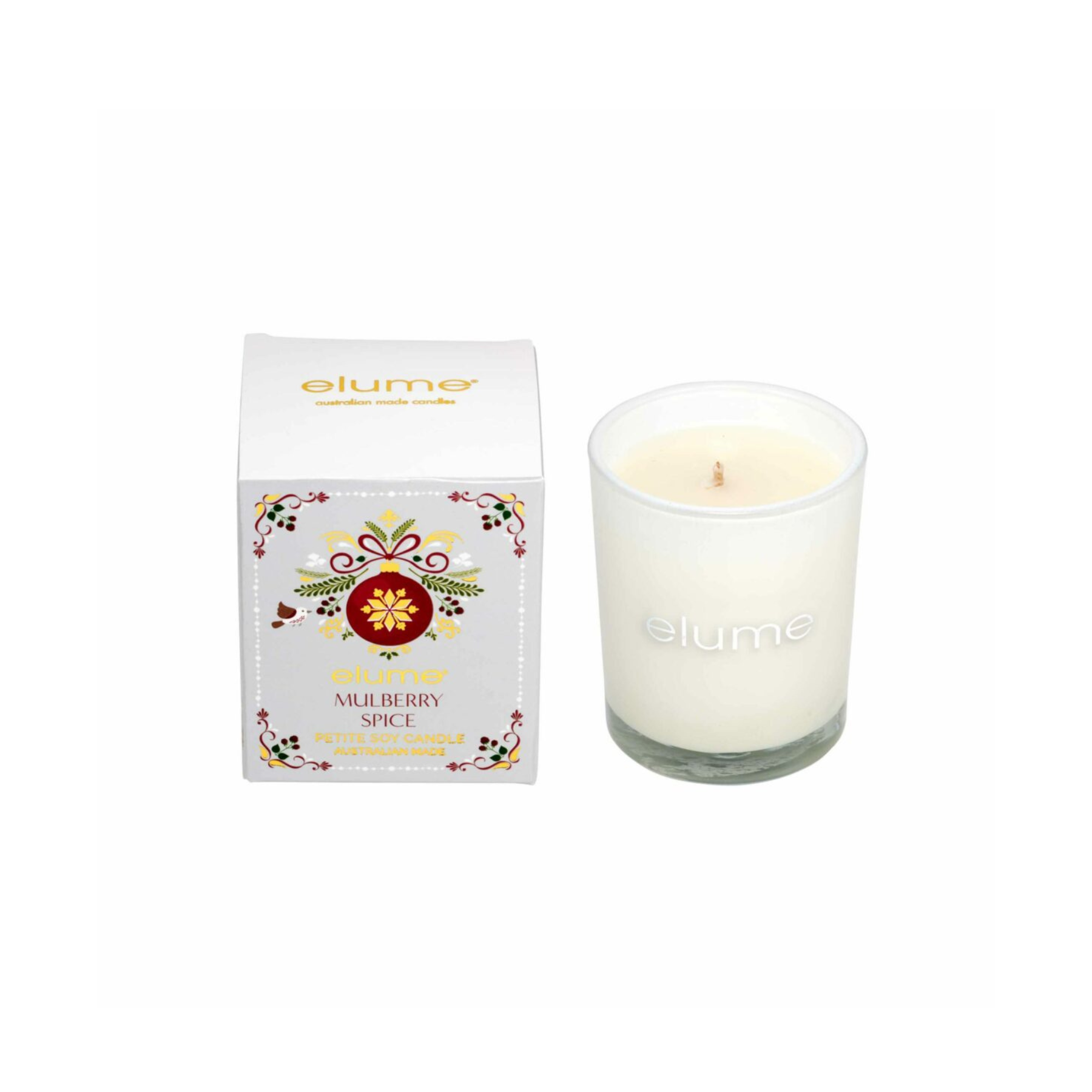 Elume Christmas Elegant Mulberry Spice Soy Candles