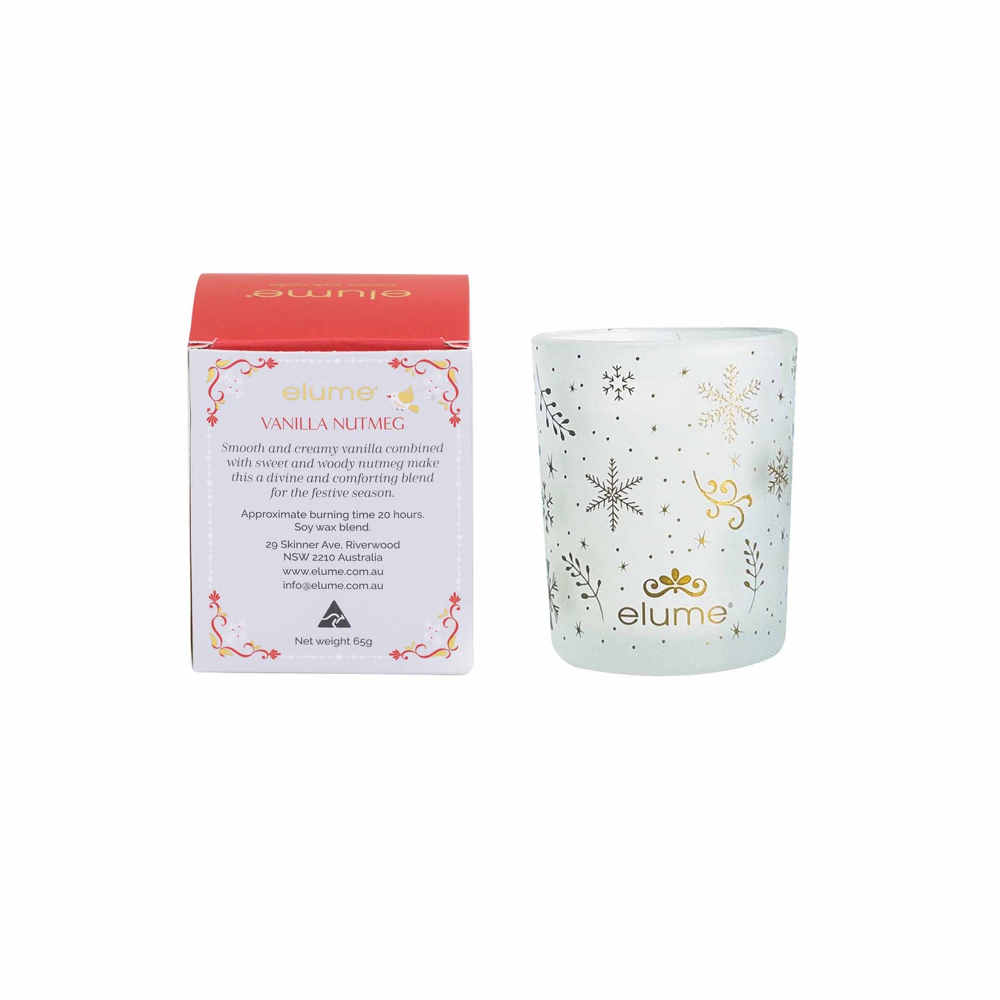 Elume Christmas Vanilla Nutmeg Petite Soy Candle