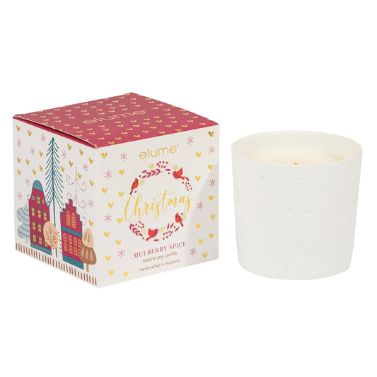 Elume Christmas Elegant Mulberry Spice Soy Candles