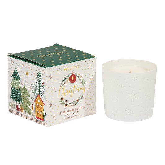 Elume Christmas Elegant Pine Needle & Sage Soy Candles