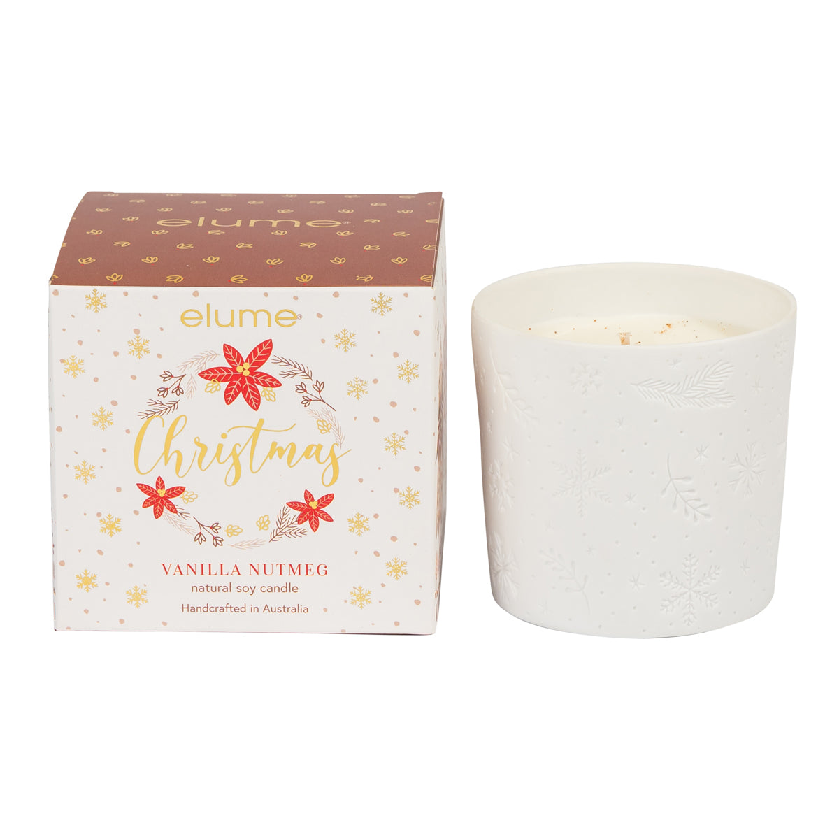 Elume Christmas Elegant Vanilla Nutmeg Soy Candles