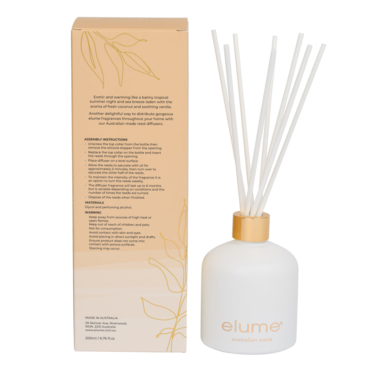 Coconut Orchid & Vanilla Bean Reed Diffusers