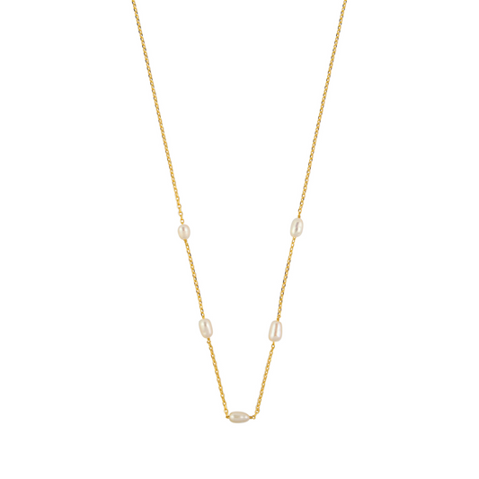Saint Gold Pearl Necklace