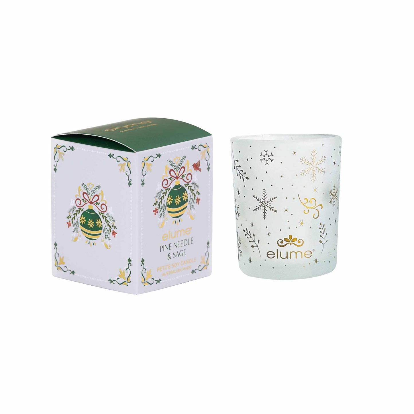 Elume Christmas Pine Needle and Sage Petite Soy Candle