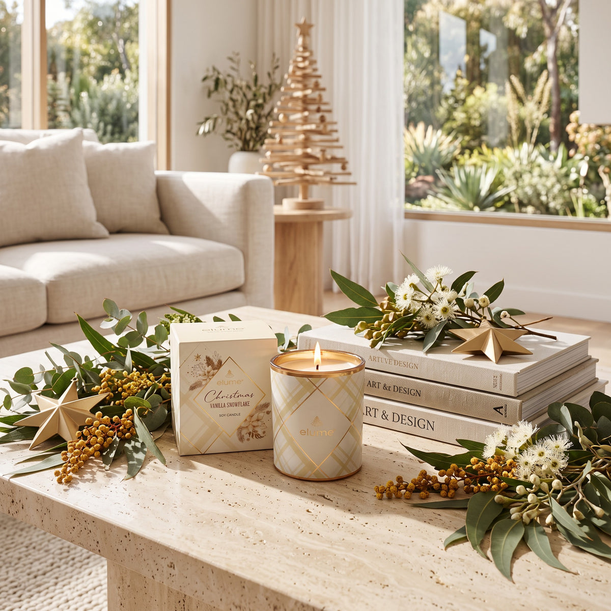Christmas Vanilla Snowflake Soy Candles 200g