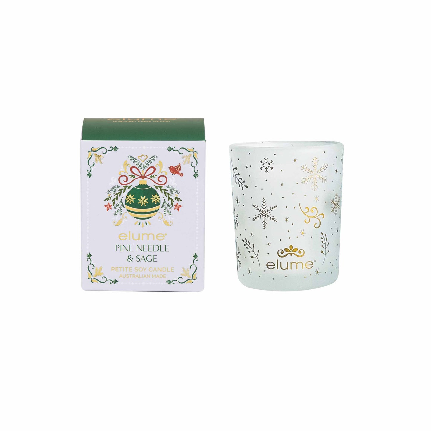 Elume Christmas Pine Needle and Sage Petite Soy Candle