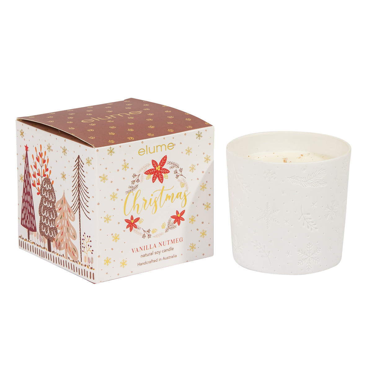 Elume Christmas Elegant Vanilla Nutmeg Soy Candles