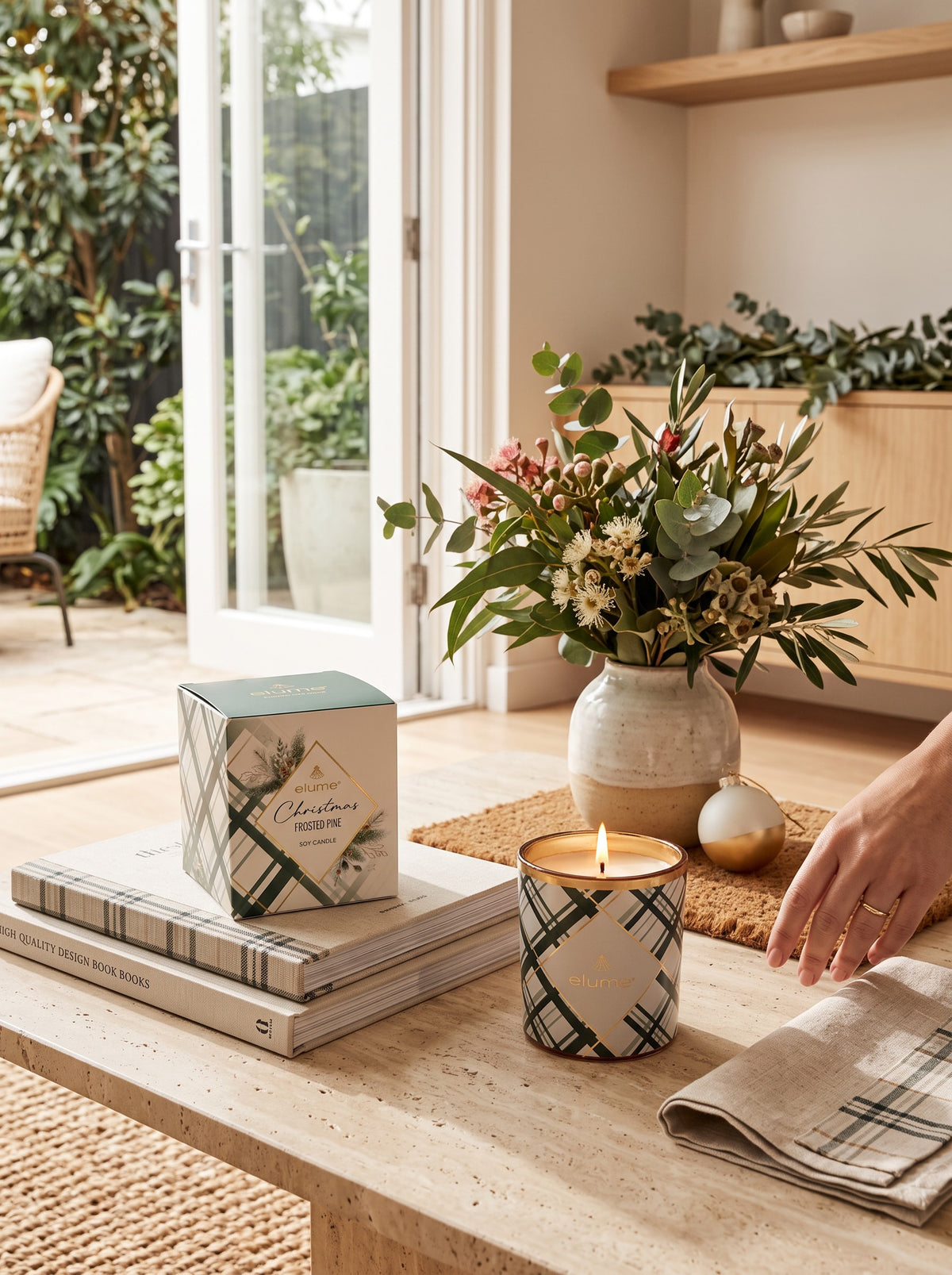 Christmas Frosted Pine Soy Candles 200g