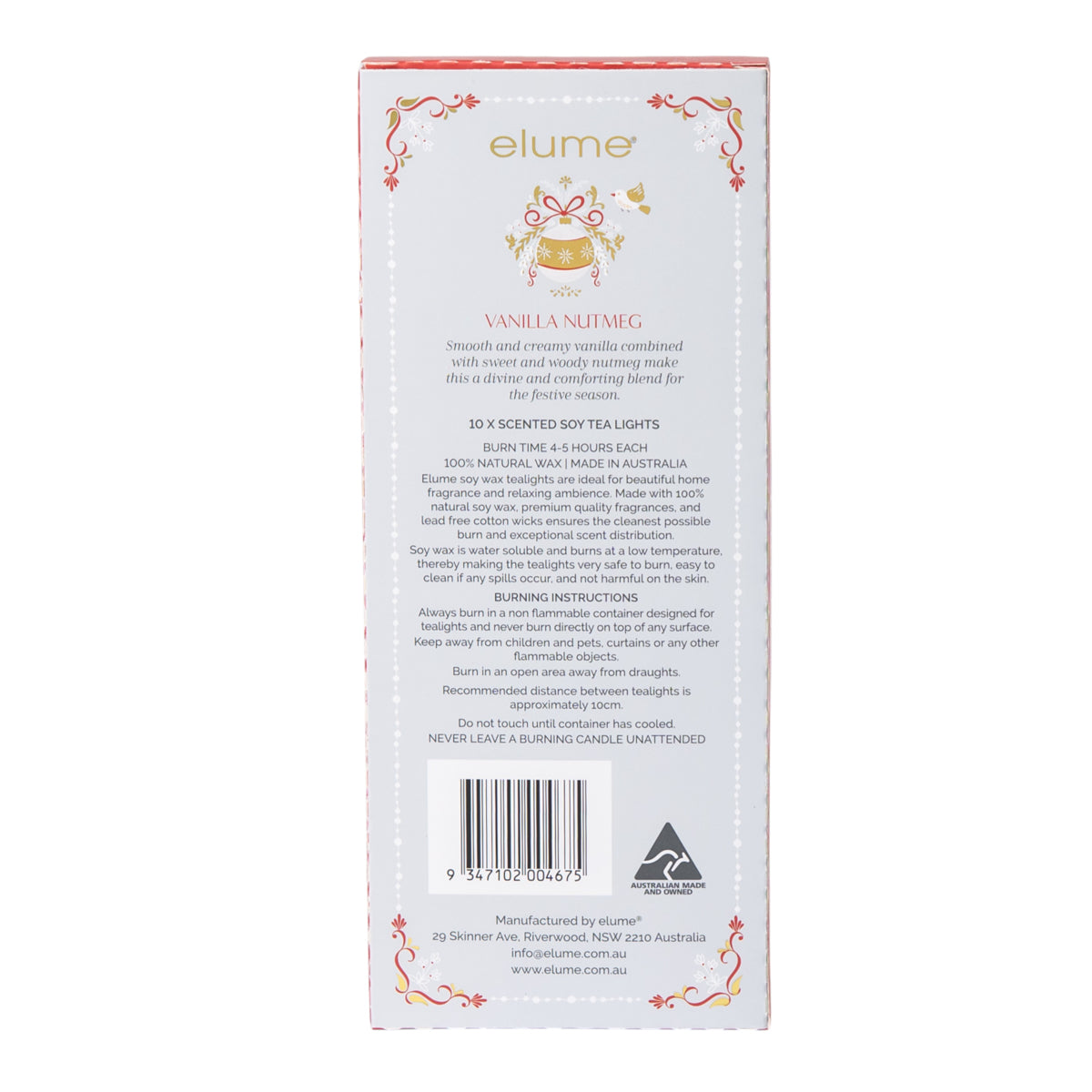 Christmas Vanilla & Nutmeg Tealights