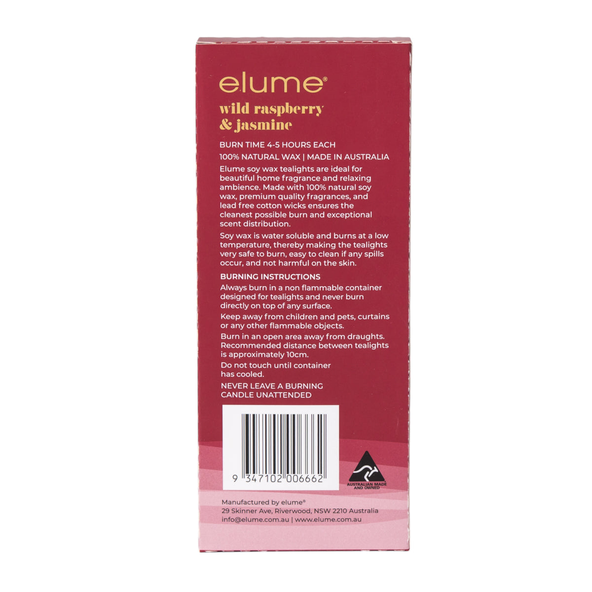 Elume Wild Raspberry & Jasmine Tealights