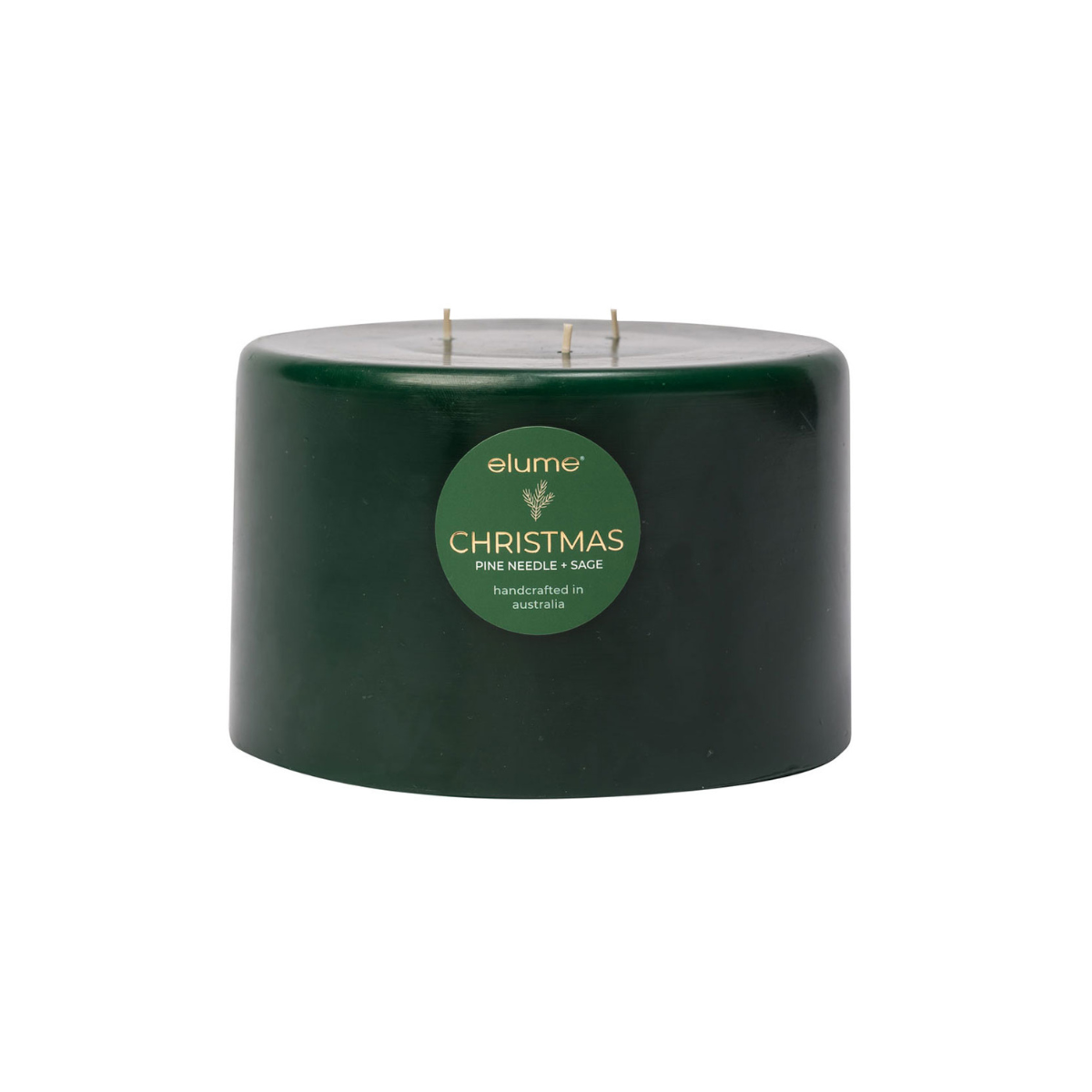 Christmas Pillar Pine Needle and Sage 3 Wick Pillar Candle