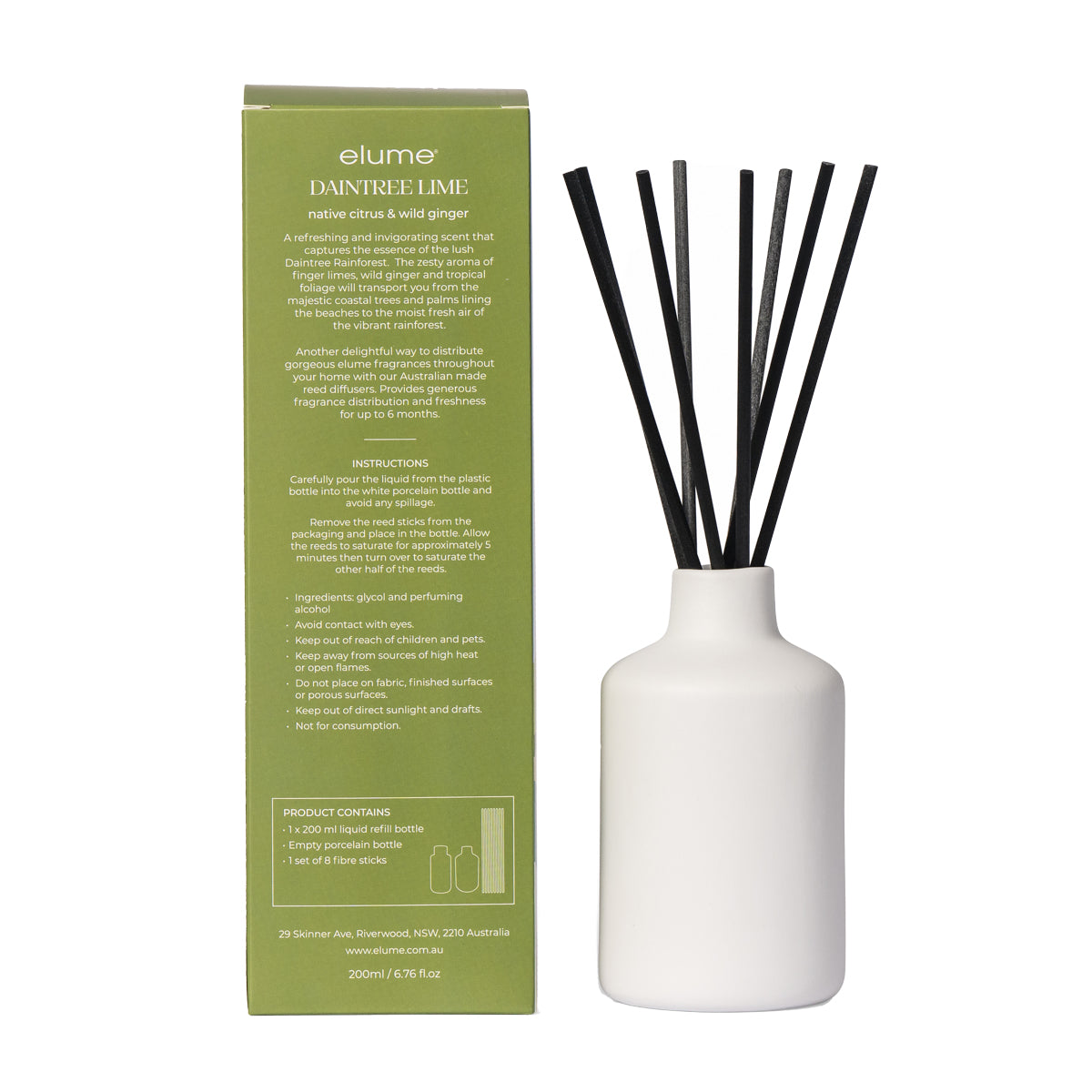 Elume Australian Escapes: Daintree Lime Reed Diffusers