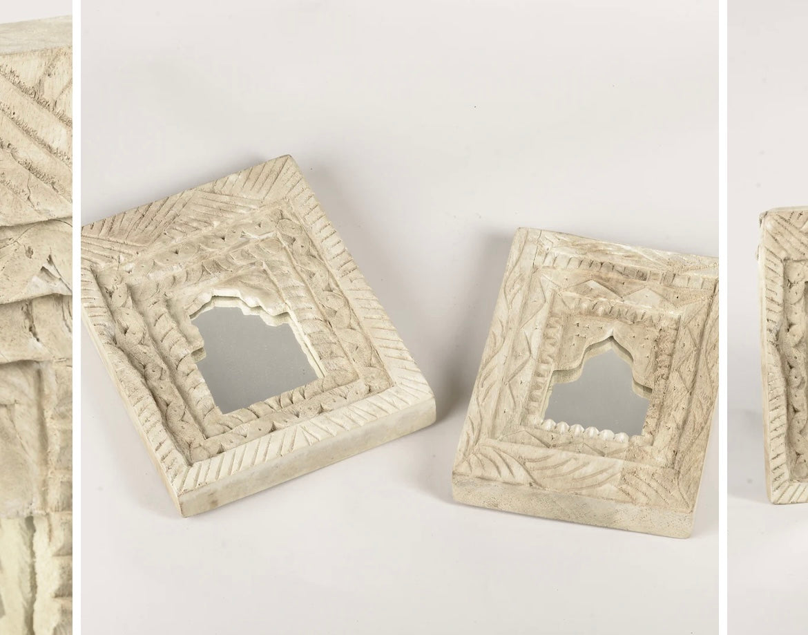 Handmade Bleached Temple Mirrors