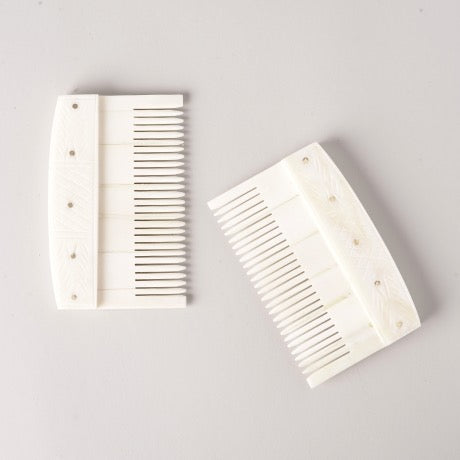 White Bone & Brass Hair Comb