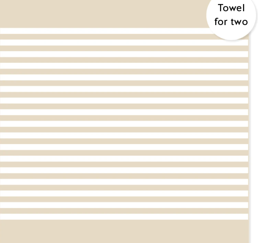 Sand Society Beach Towel - Salted Double for two