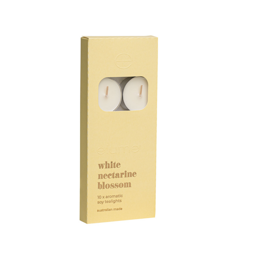 Elume White Nectarine Blossom Tealights