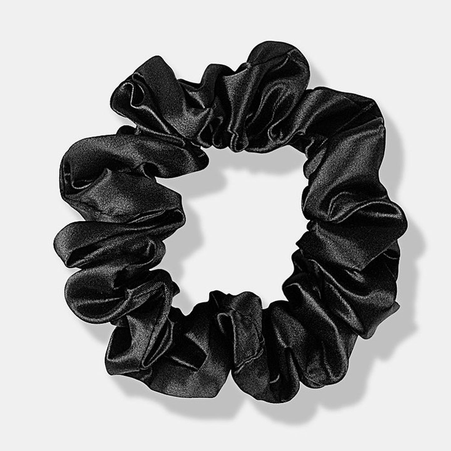 Large Black Silk Scrunchie