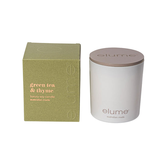 Green Tea & Thyme: Elume Luxury Soy Candle