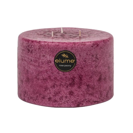 Rose Peony 3 Wick Pillar Candle