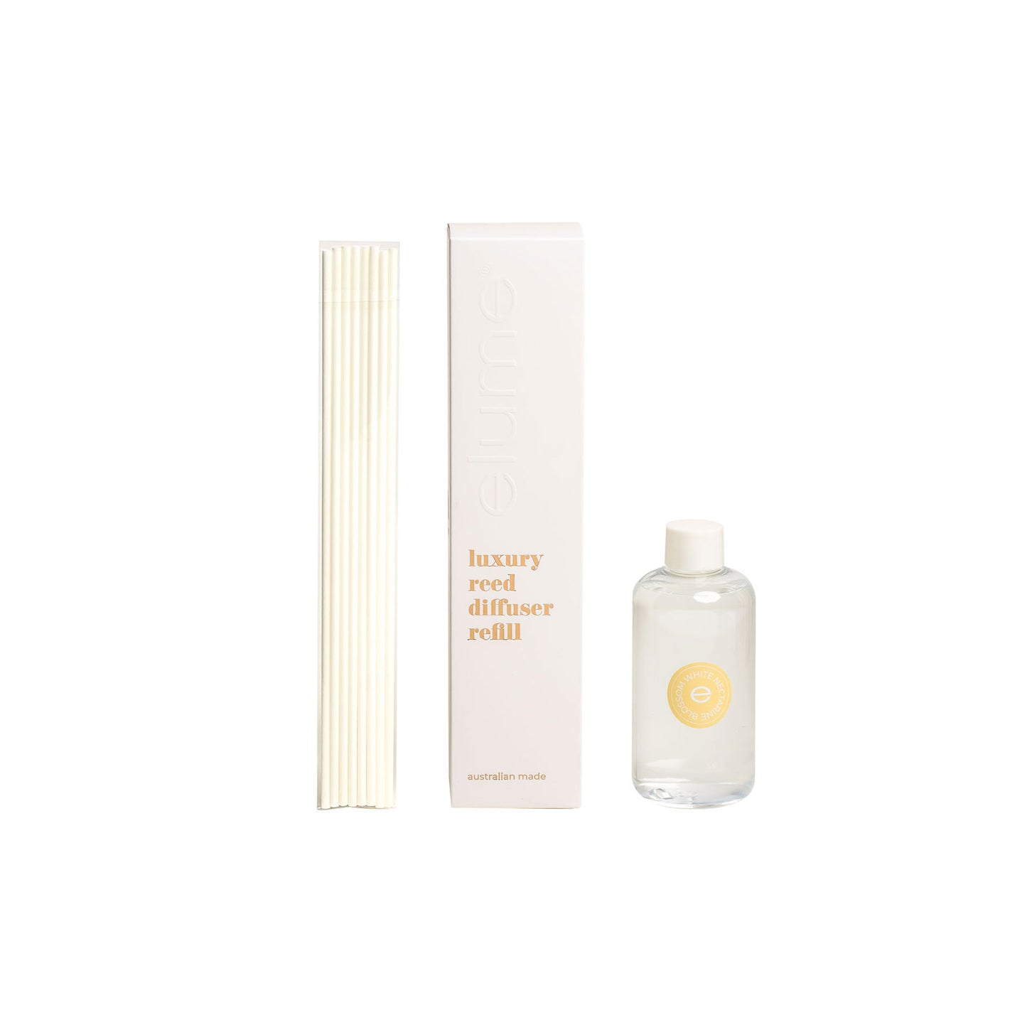 Elume White Nectarine Blossom Reed Diffuser Refill