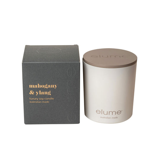 Mahogany and Ylang: Elume Luxury Soy Candle