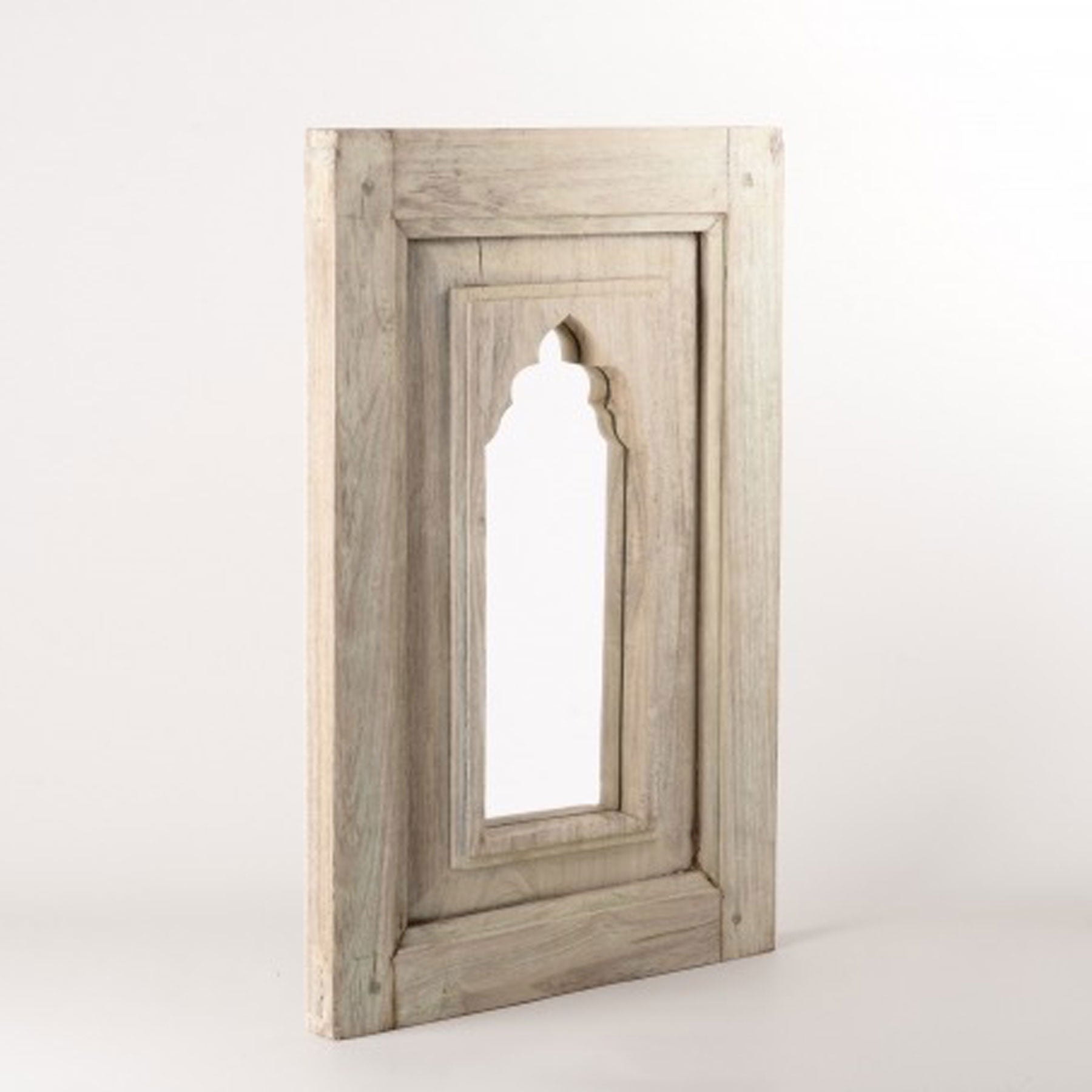 Bleached Wall Arched Mirror